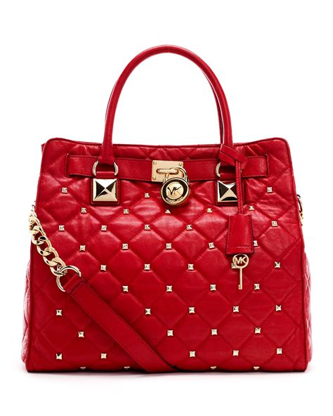 michael kors hamilton studded quilted tote|Michael Kors nouveau Hamilton.